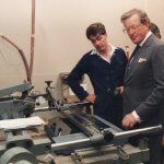 1988, Tom King, then Member of Parliament for Bridgwater came to visit Fine Memorials