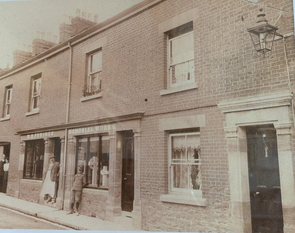 W. H. Fewings, 67 Bampton Street, TivertonThis photo dates from around 1925 - courtesy of Richard Grant - Fine Memorials Tiverton
