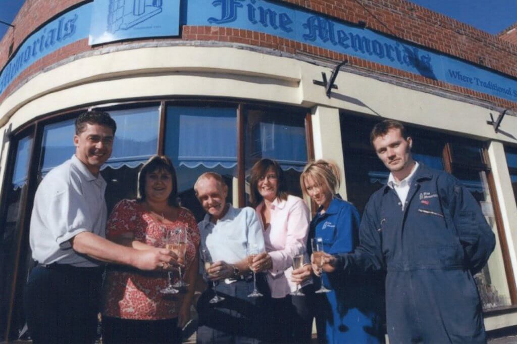 2007 we celebrated 25 Years of Fine Memorials in Bridgwater. Fine Memorials Bridgwater showroom on St Mary Street – BRAMM-registered memorial masons serving Somerset.