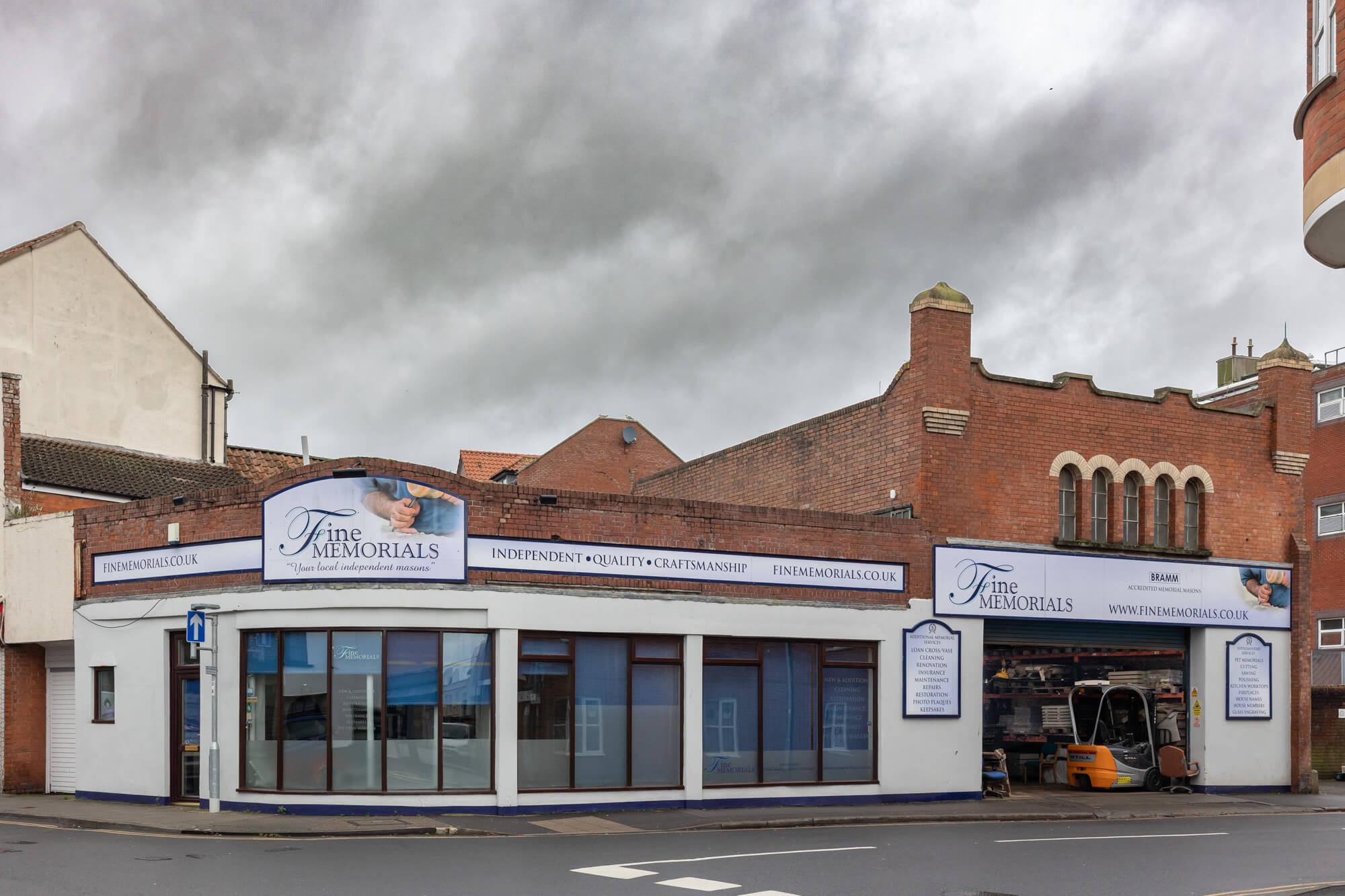 Bridgwater showroom at Fine Memorials – premium headstones and gravestones crafted for Somerset families