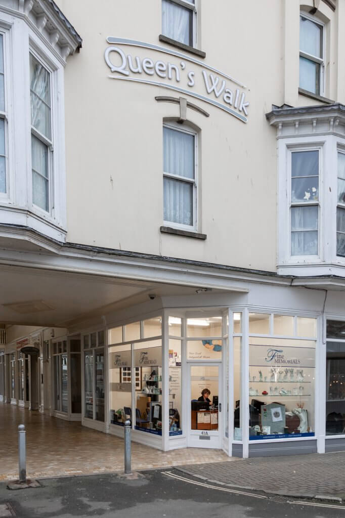 Fine Memorials Barnstaple Exterior Photo of showroom – BRAMM-registered memorial stone masons serving North Devon and the South West since 1982