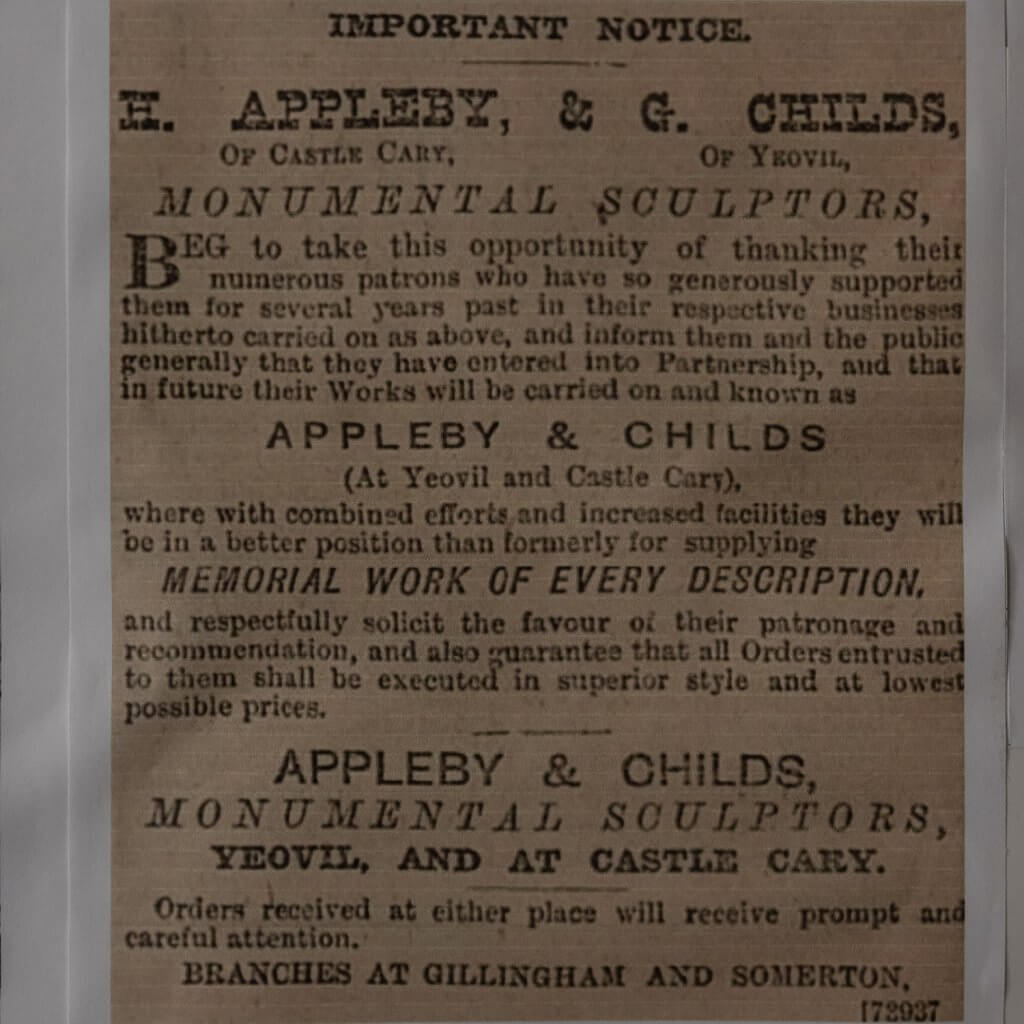 Archive Newspaper Print for Appleby & Childs