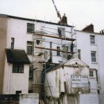 New roof on Fine Memorials Exeter location around 1996.