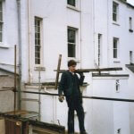 Ian Hale leading the Exeter branch renovation – crafting the Fine Memorials showroom on Heavitree Road, 1996